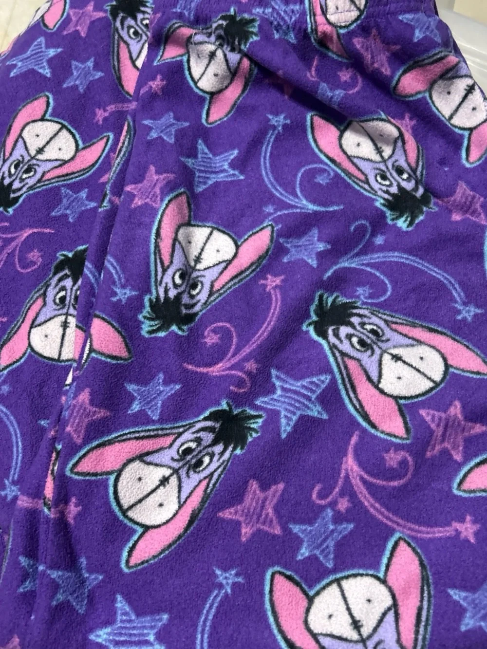 Disney Purple Eeyore Fleece Pajama Pants with Pink Accents - Picture 3 of 6